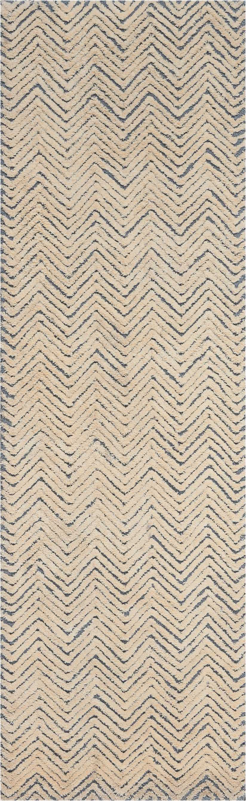 Deco Mod DEC03 Light Blue Ivory Rug - Runner