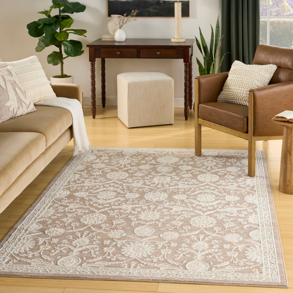 Isla ISL01 Mocha Rug - room scene