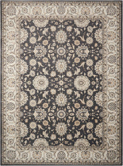 Persian Crown PC002 Charcoal Ivory Rug - Rectangle