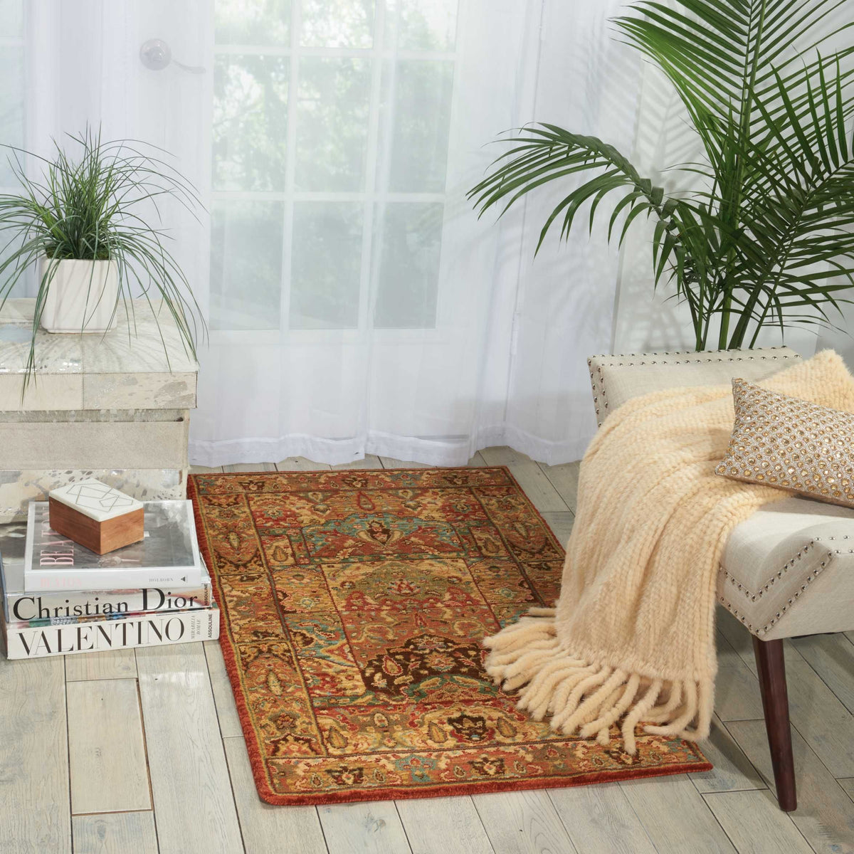 Living Treasures LI02 Multicolor Rug - room scene