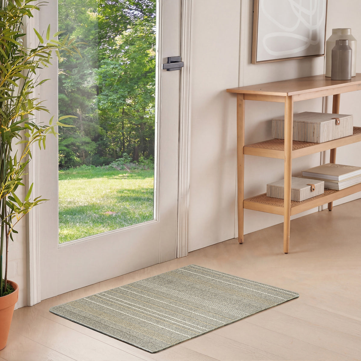 Embrace EMB01 Grey Rug - room scene