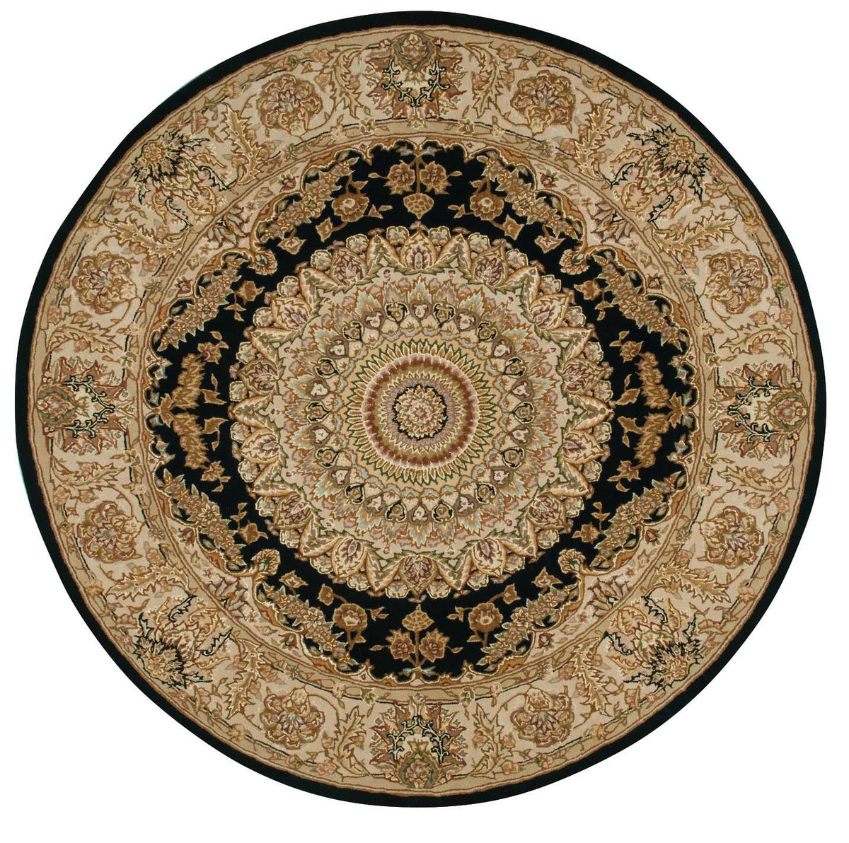 Nourison 2000 2233 Black Rug - Round