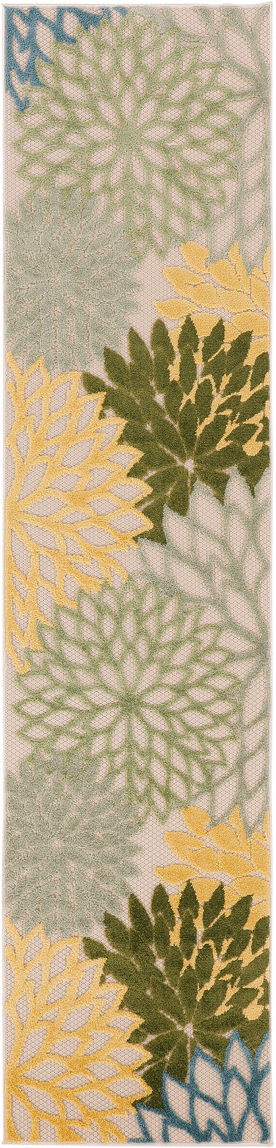 Aloha ALH05 Green Multicolor Rug - Runner