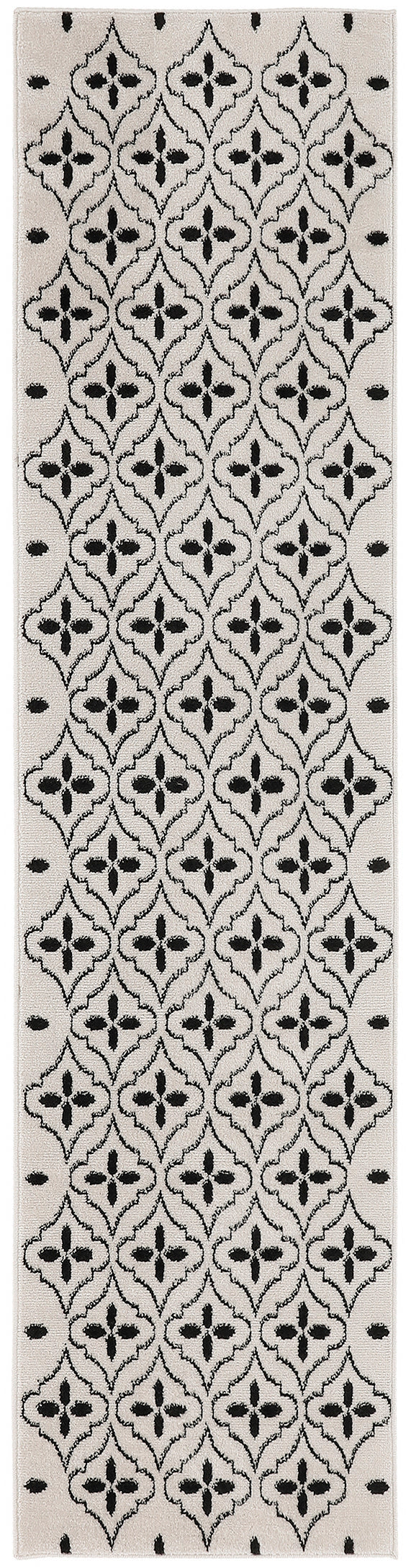 Nourison Essentials NRE04 Ivory Black Rug - Runner