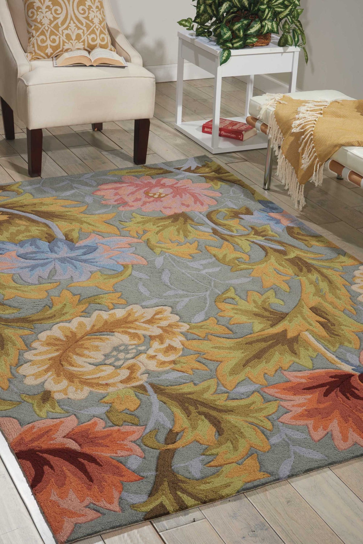 Fantasy FA22 Slate Rug - room scene