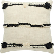 Lifestyle ZH714 Black Ivory 18" x 18" Throw Pillows