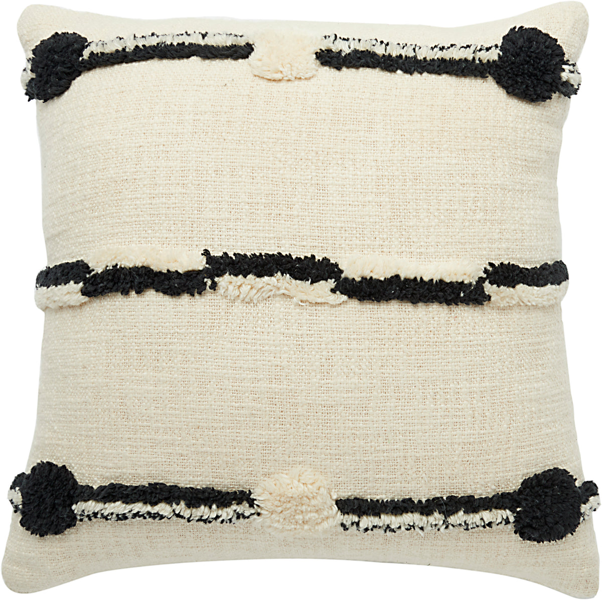 Lifestyle ZH714 Black Ivory 18" x 18" Throw Pillows