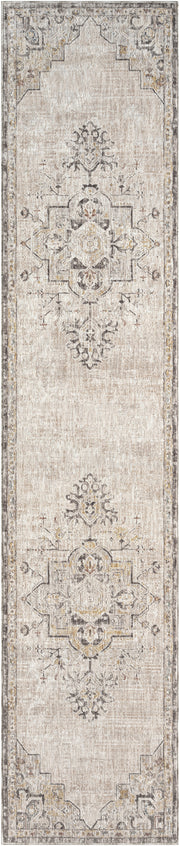 Antique Fusion ANF01 Ivory Charcoal Rug - Runner
