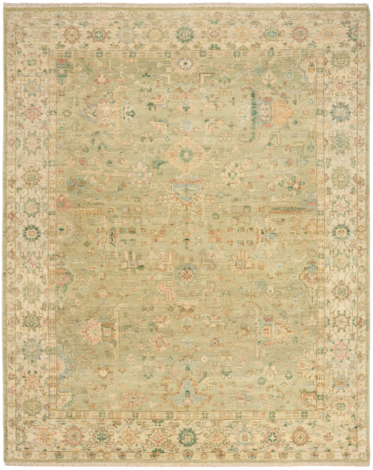Heritage Vine HTV07 Green Rug - Rectangle