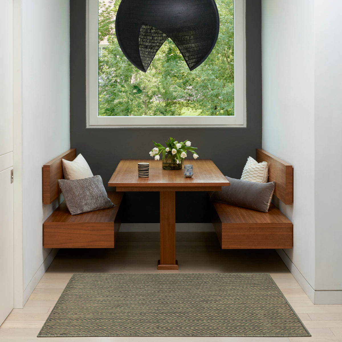 Horizon Indoor/Outdoor HOZ02 Green Rug - room scene