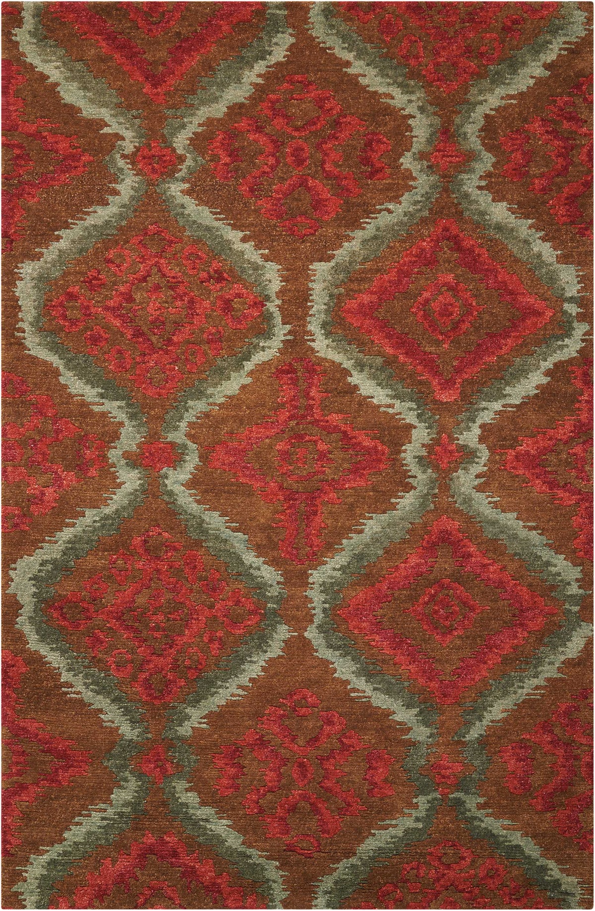 Tahoe MTA06 Brown Red Rug - Rectangle