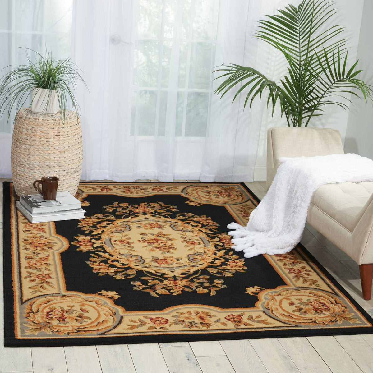 Paramount PAR37 Black Rug - room scene