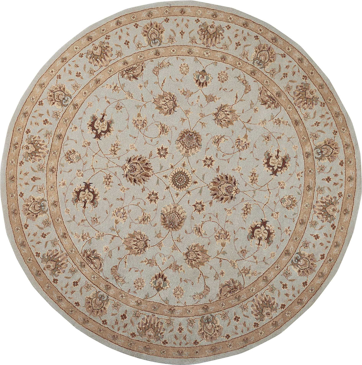 Heritage Hall HE28 Light Blue Rug - Round