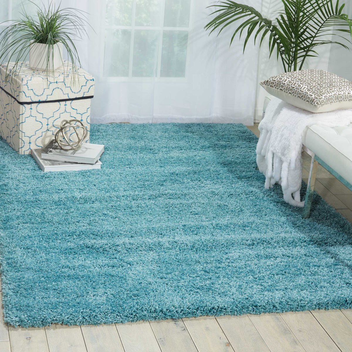 Amore AMOR1 Aqua Rug - room scene