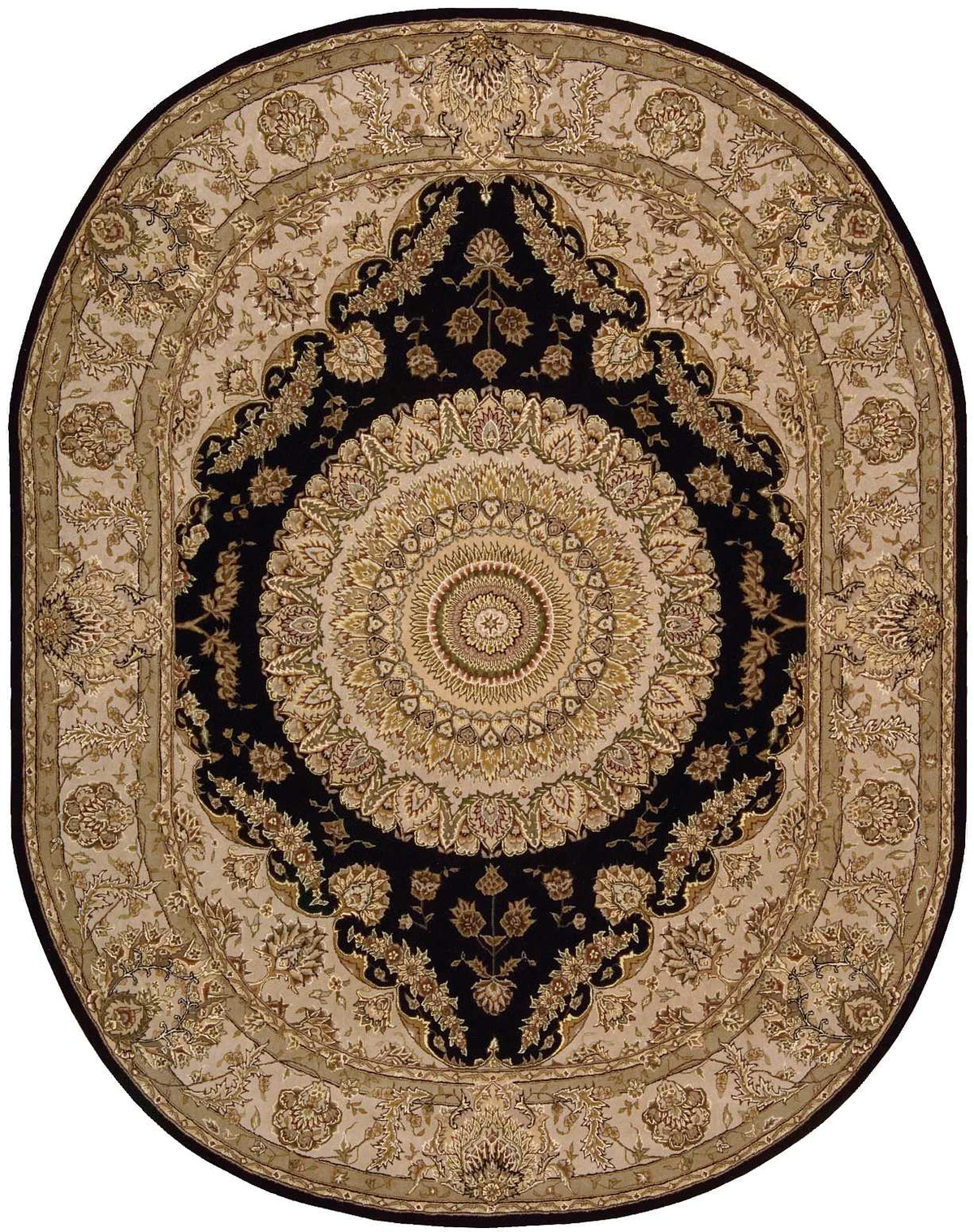 Nourison 2000 2233 Black Rug - Oval