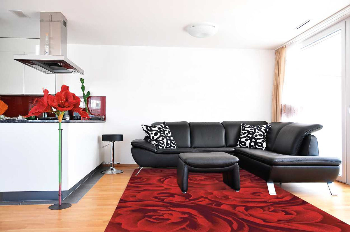 Moda MOD06 Crimson Rug - room scene