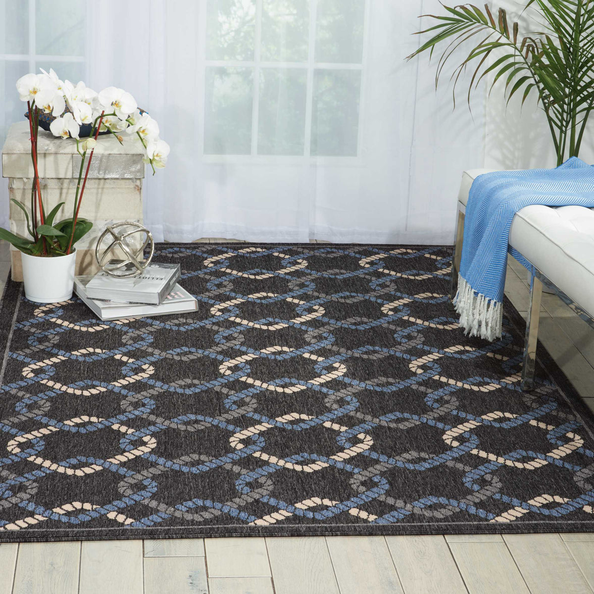 Caribbean CRB16 Charcoal Rug - room scene