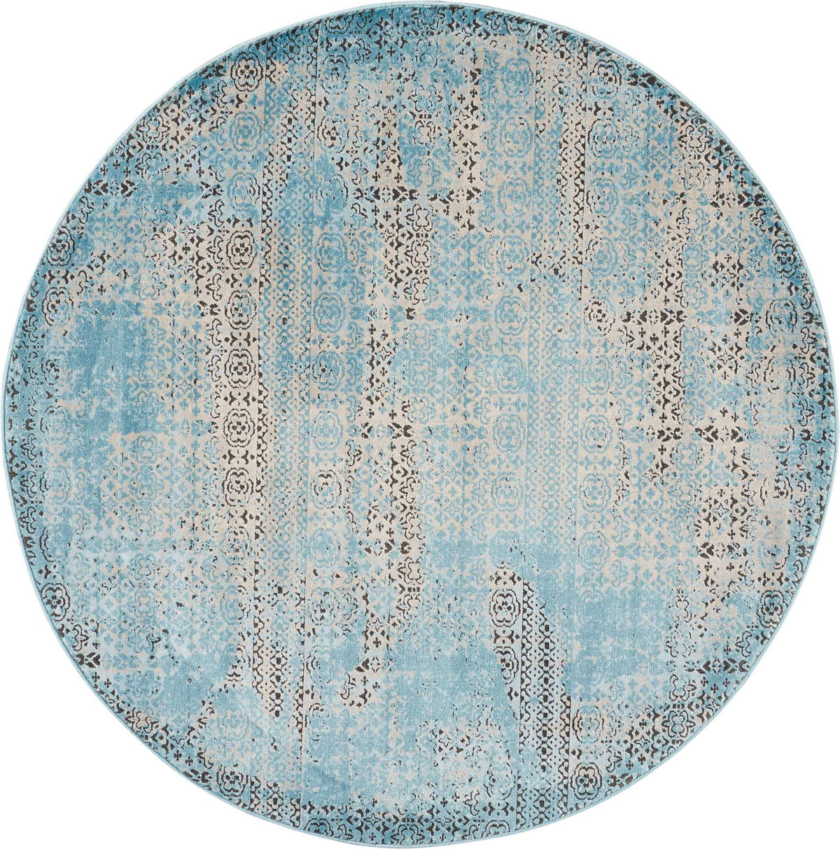 Karma KRM01 Blue Rug - Round