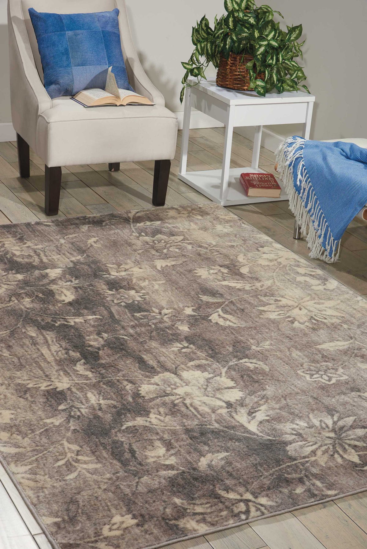 Utopia UTP10 Ivory Slate Rug - room scene
