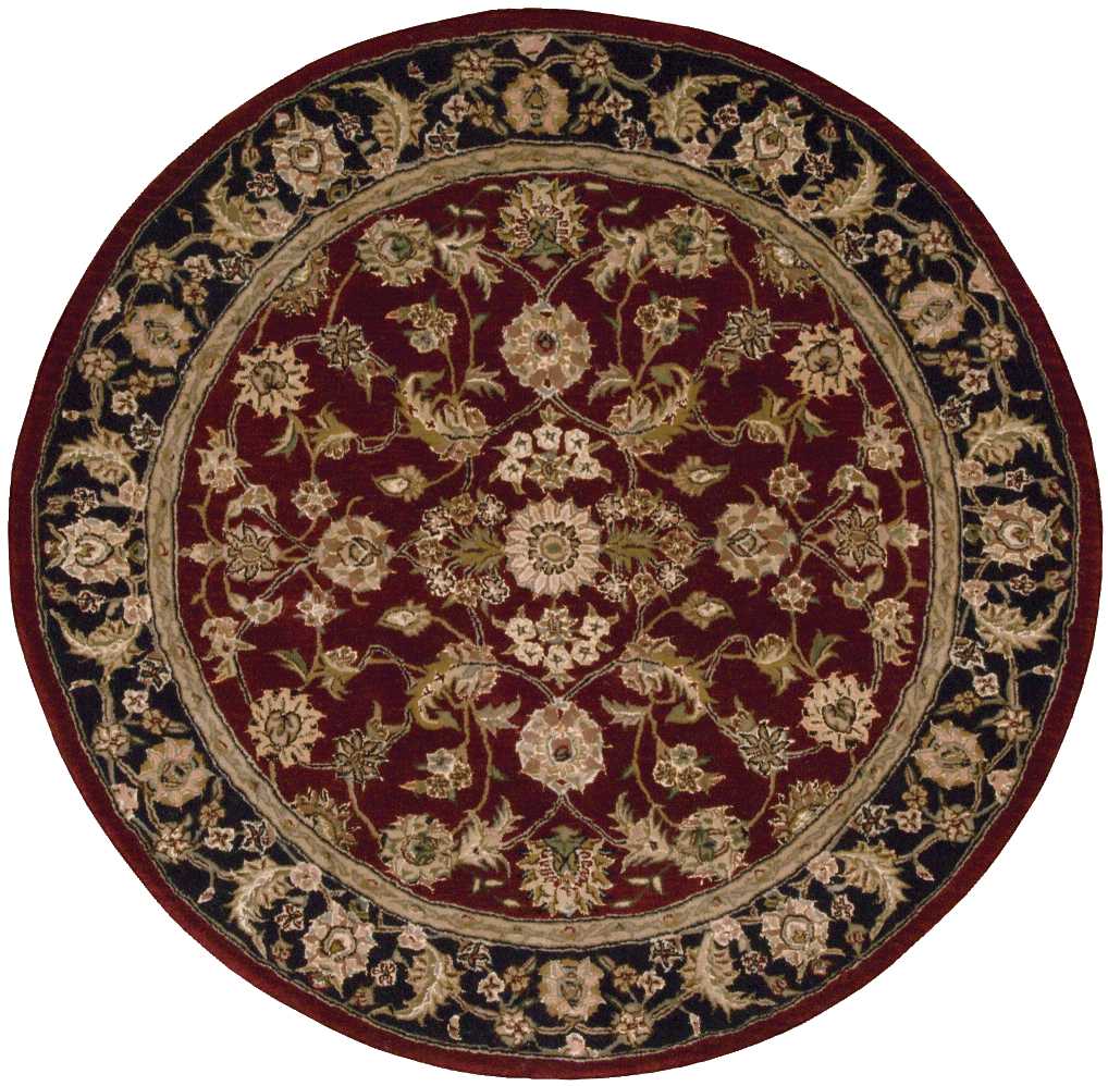 Nourison 2000 2002 Burgundy Rug - Round