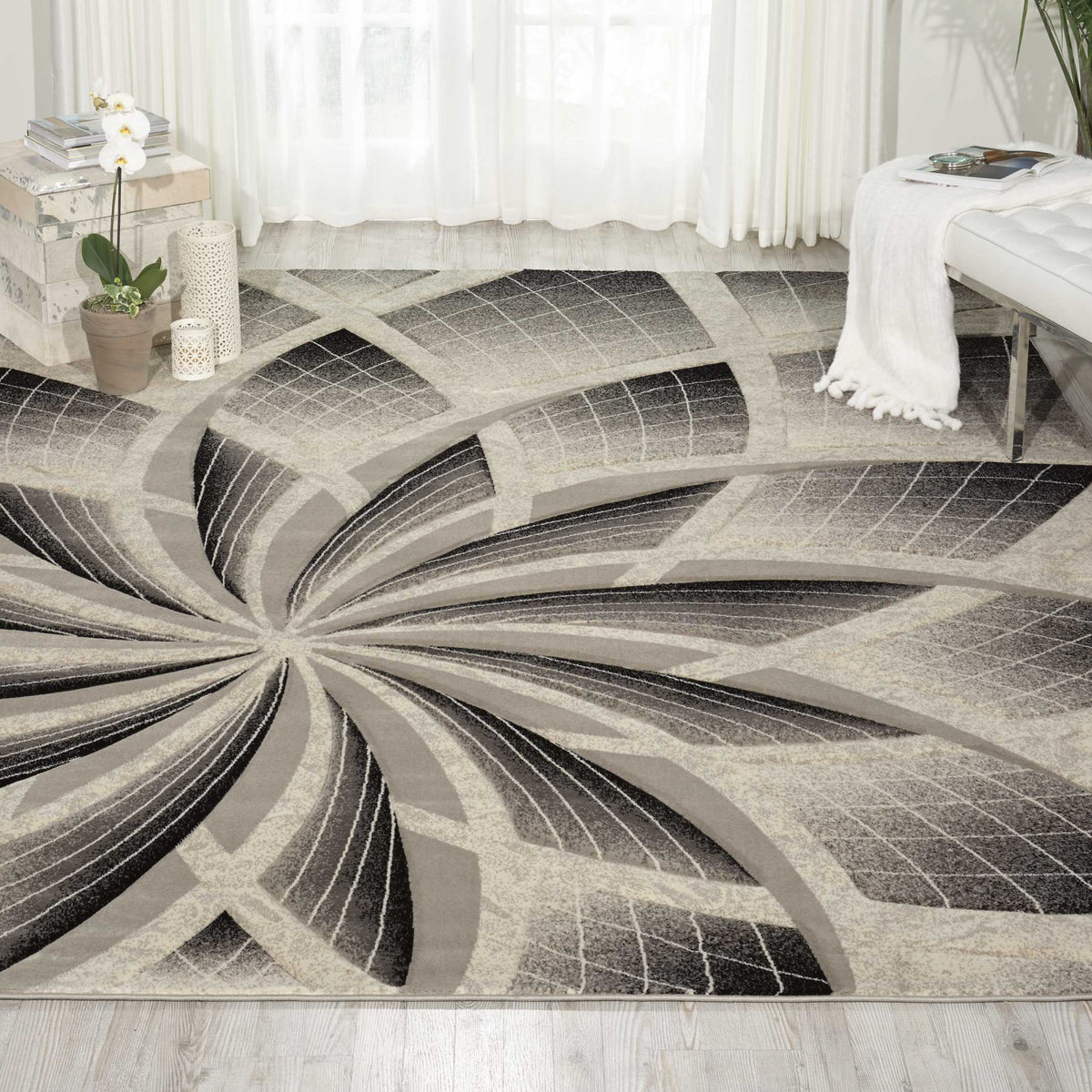 Soho SOH03 Grey Rug - room scene