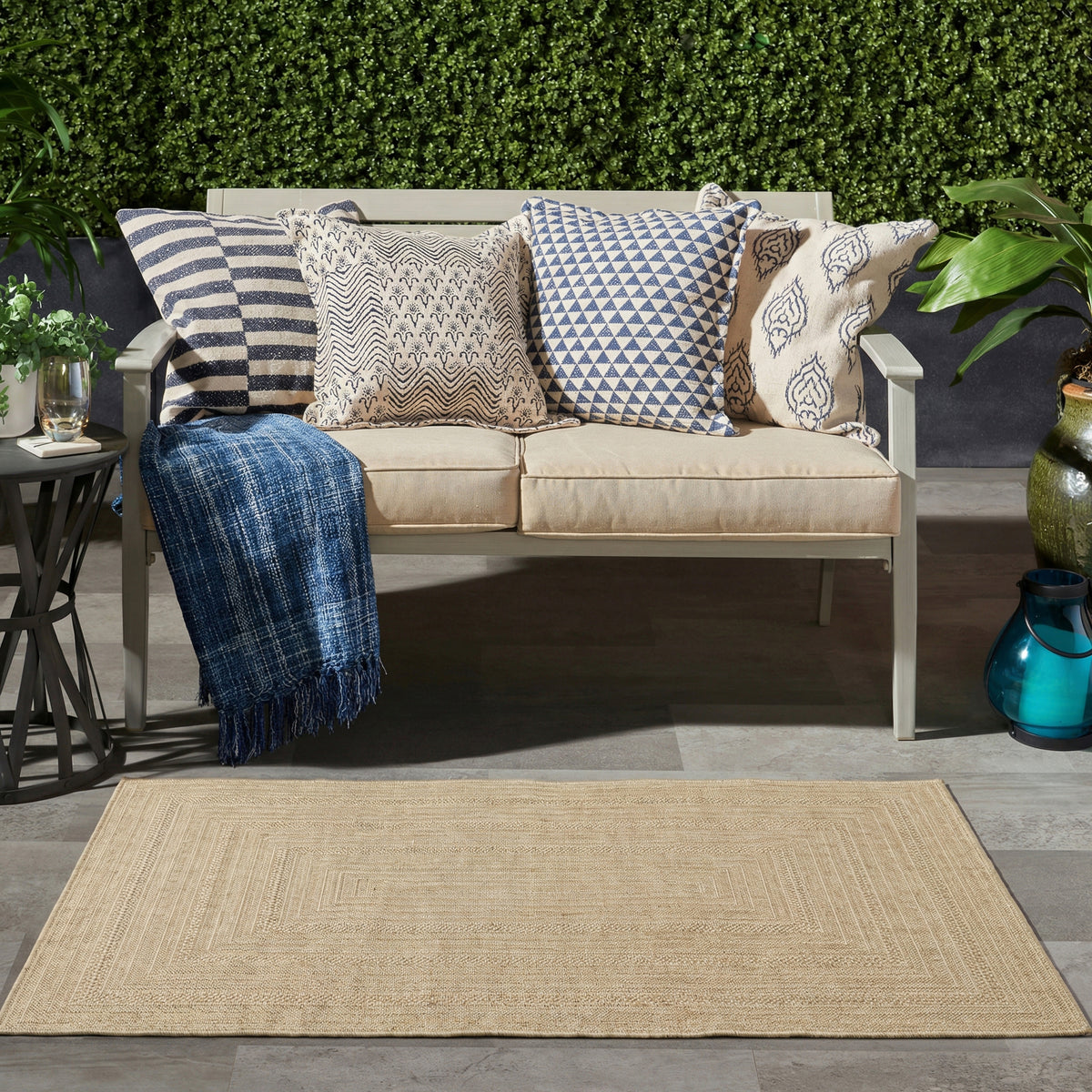Tulum TLM04 Taupe Grey Rug - room scene