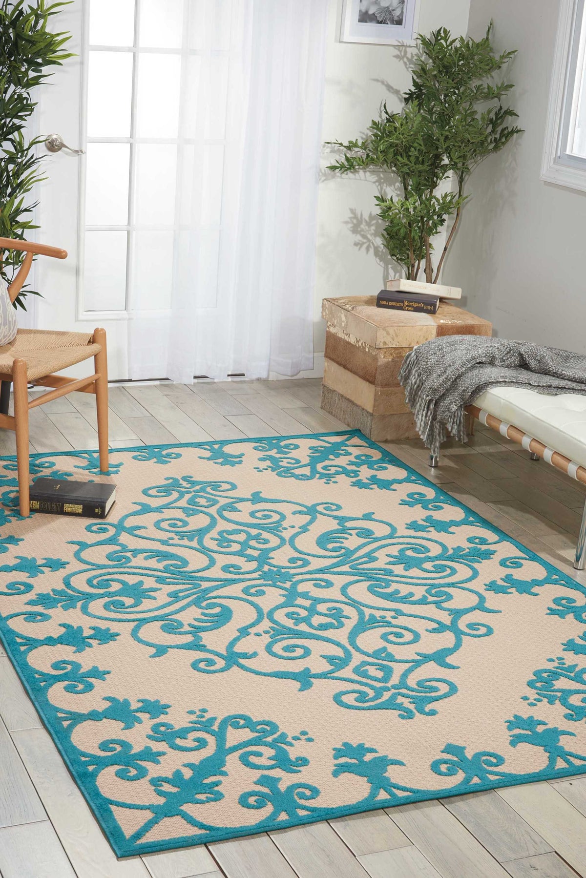 Aloha ALH12 Aqua Rug - room scene