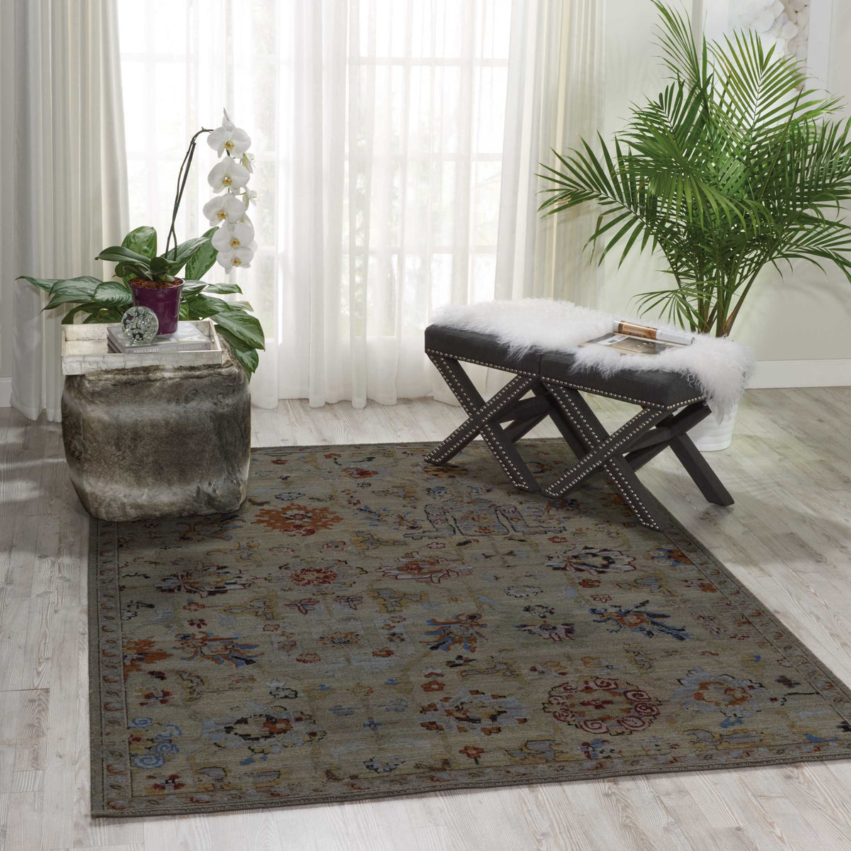 Timeless TML12 Taupe Rug - room scene