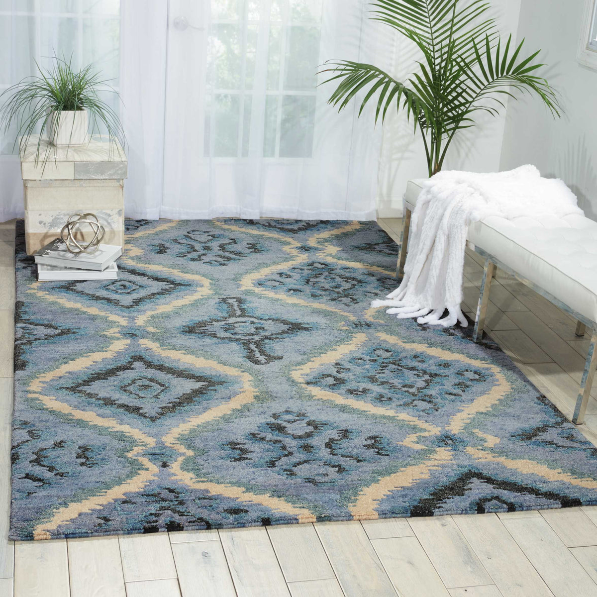 Tahoe Modern MTA06 Denim Blue Rug - room scene