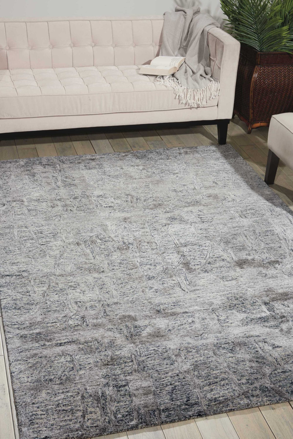 Gemstone GEM03 Hematite Rug - room scene
