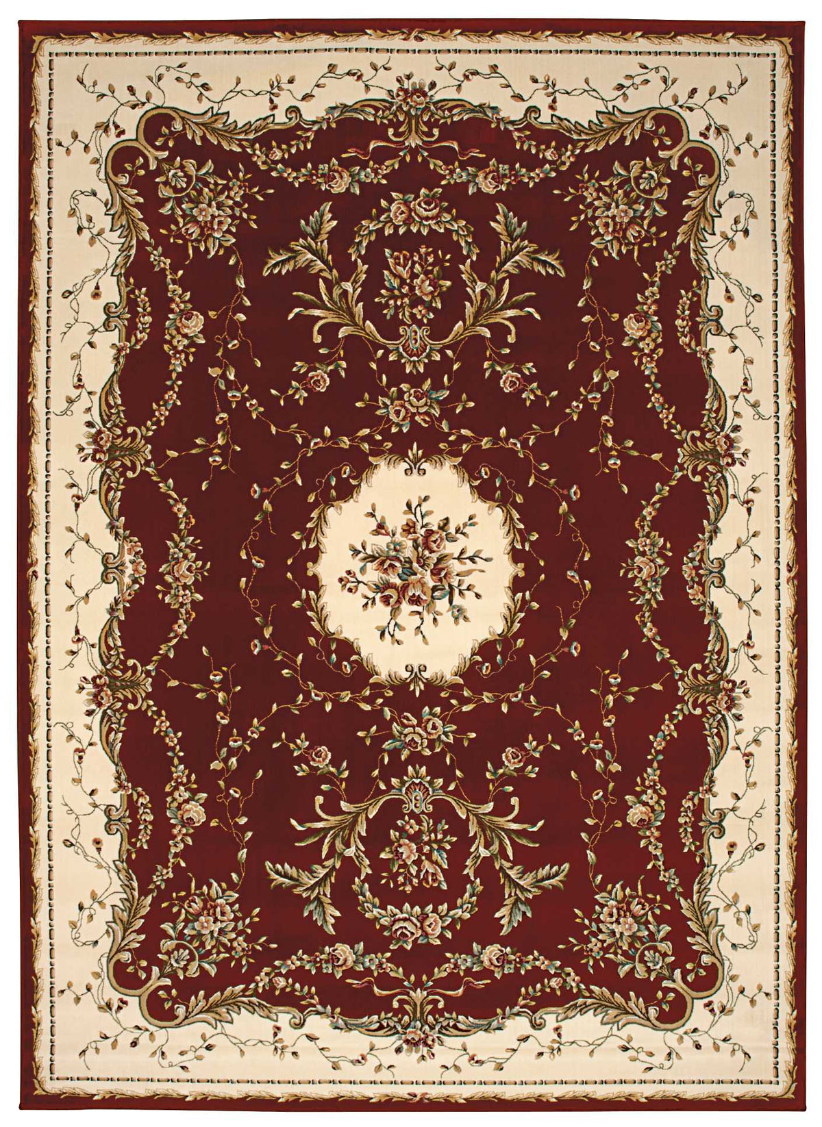 Bordeaux BOR01 Burgundy Rug - room scene