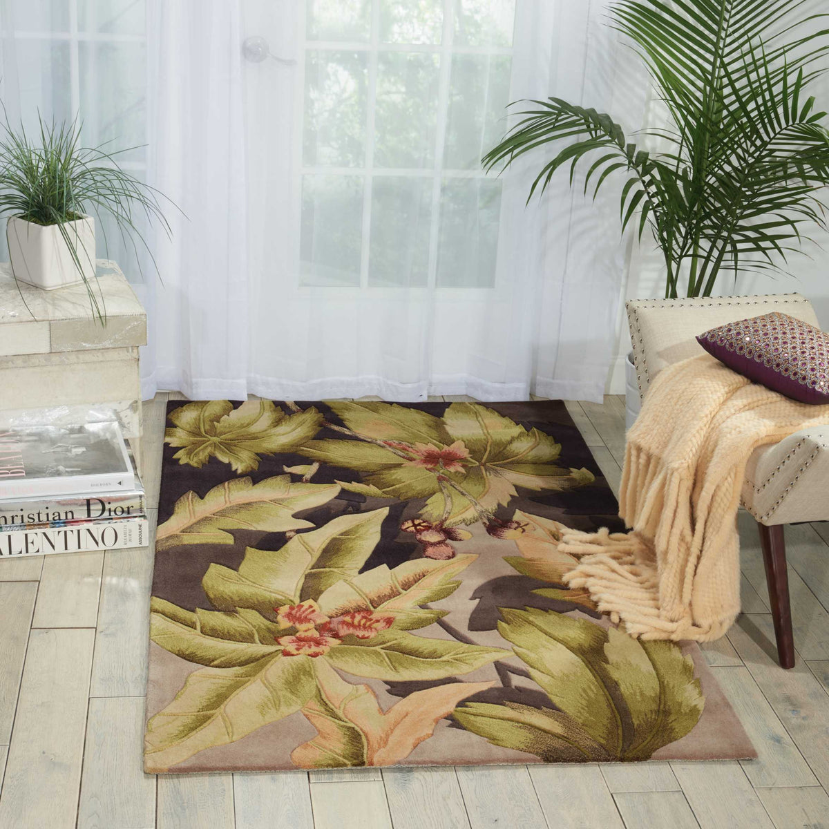 Tropics TS03 Plum Rug - room scene