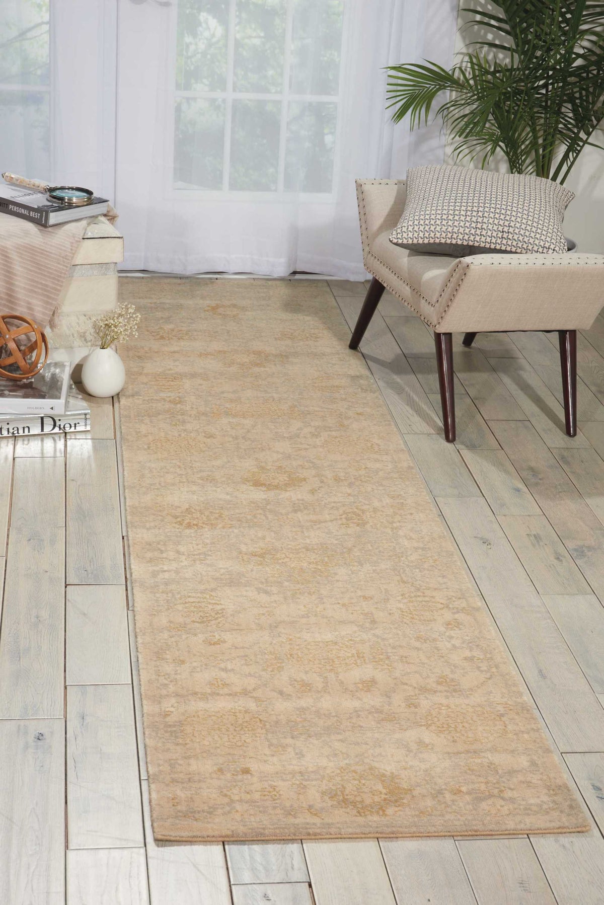 Silken Allure SLK12 Sand Rug - room scene