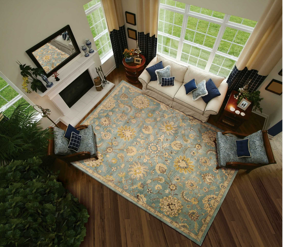 Jaipur JA53 Light Blue Rug - room scene