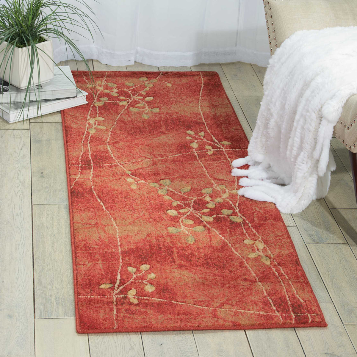 Somerset ST74 Flame Rug - room scene