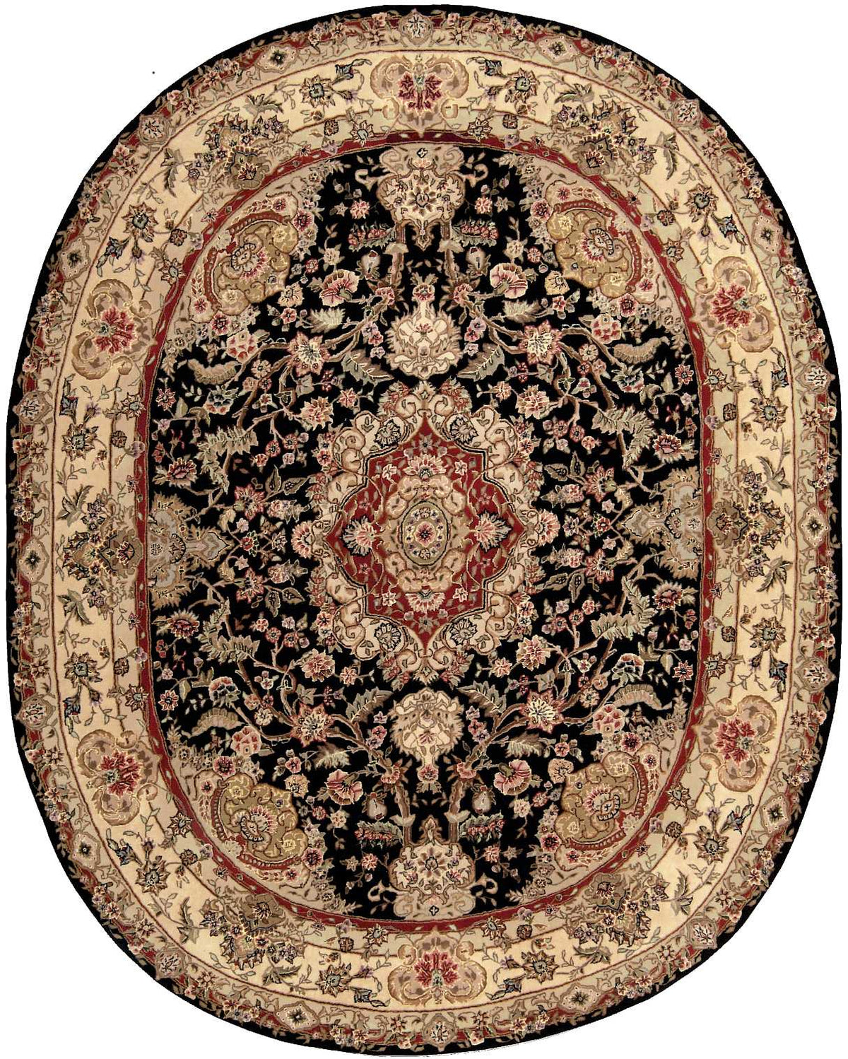 Nourison 2000 2028 Black Rug - Oval
