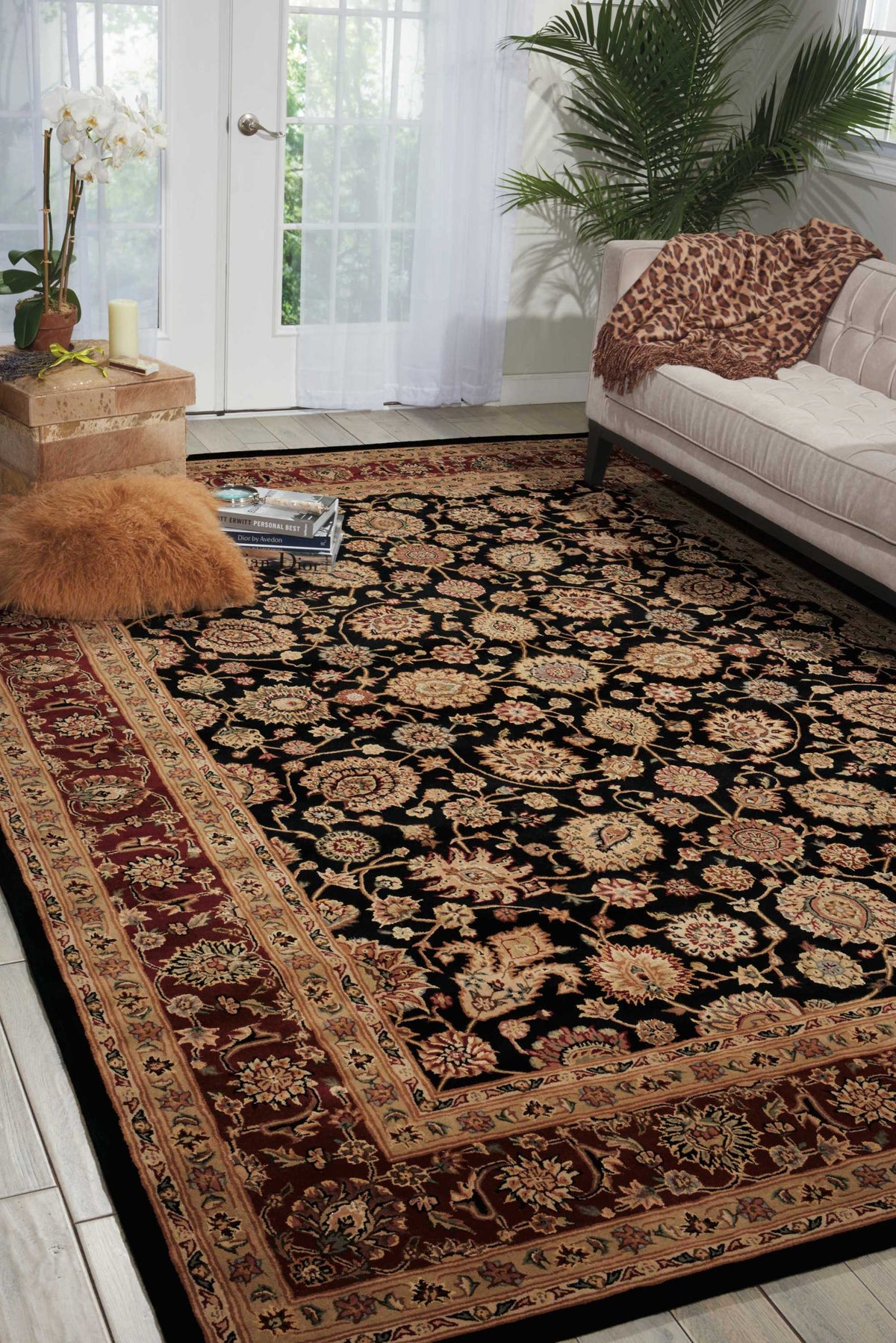 Nourison 2000 2017 Black Rug - room scene