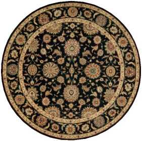 Living Treasures LI05 Black Rug - Round