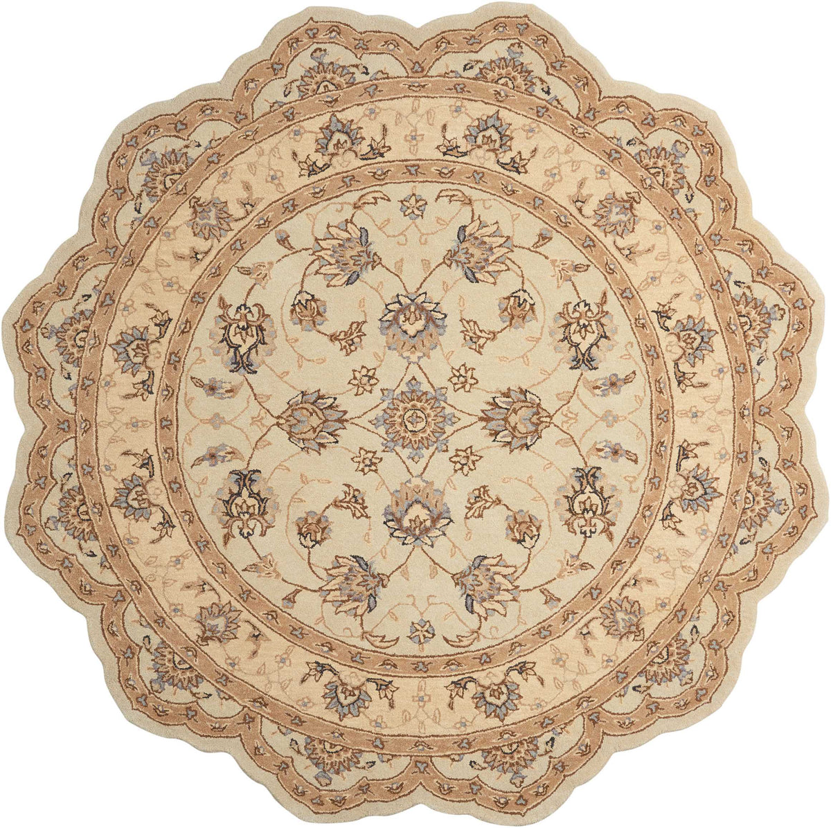 Heritage Hall HE28 Cream Rug - Free Form