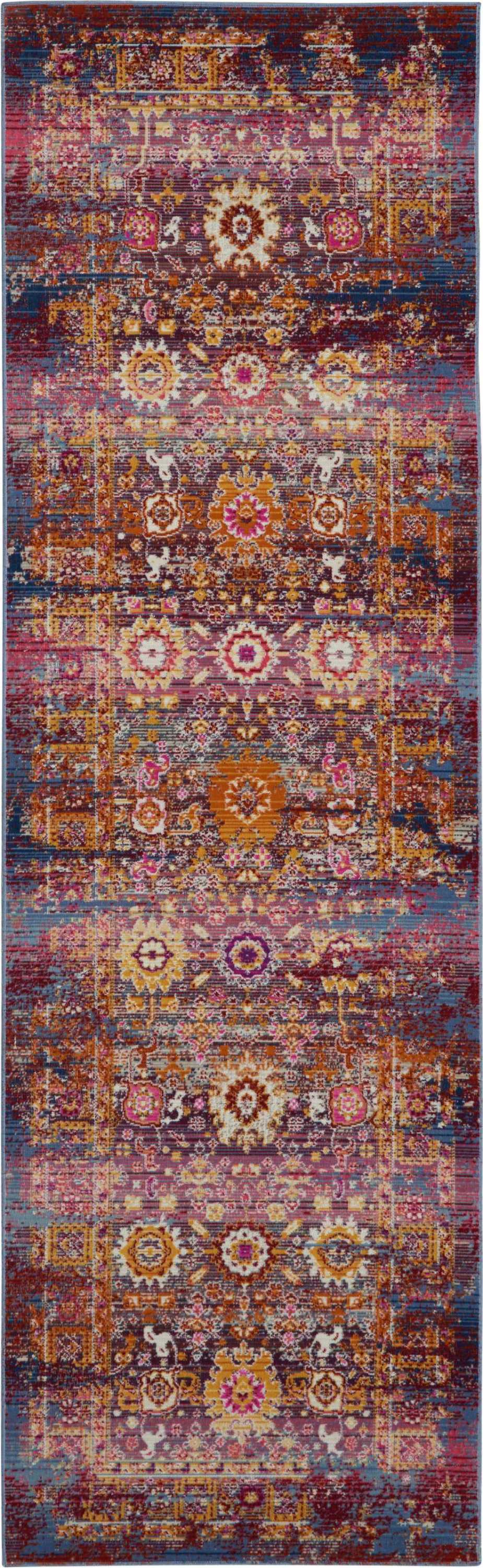 Vintage Kashan VKA03 Red Multicolor Rug - Runner