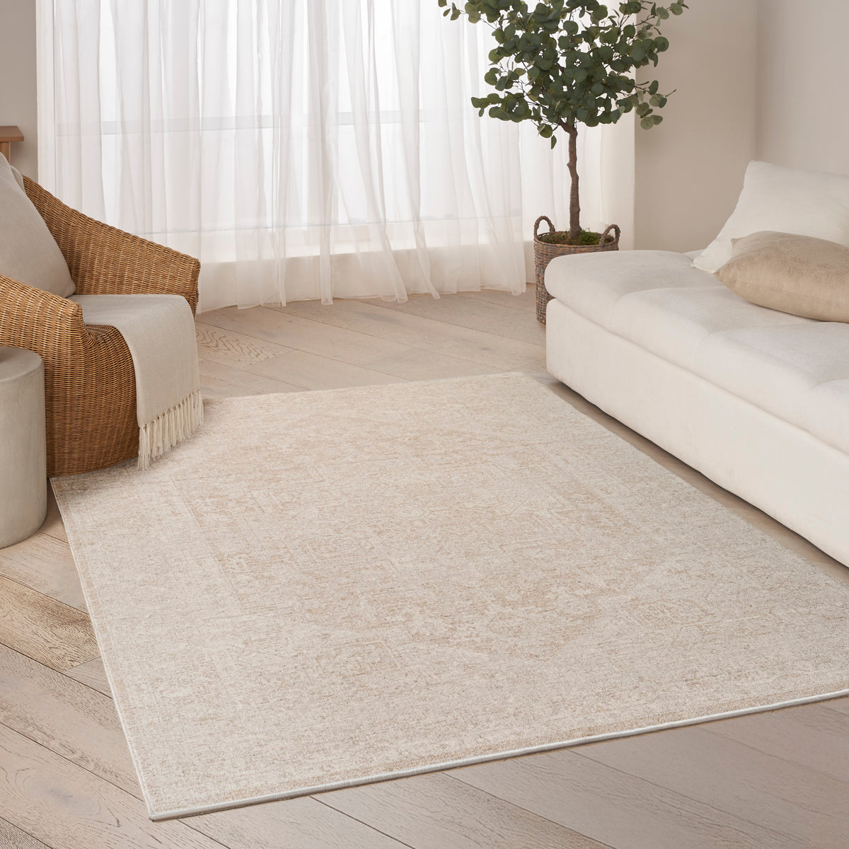 Pure Shades SAD02 Beige Rug - room scene