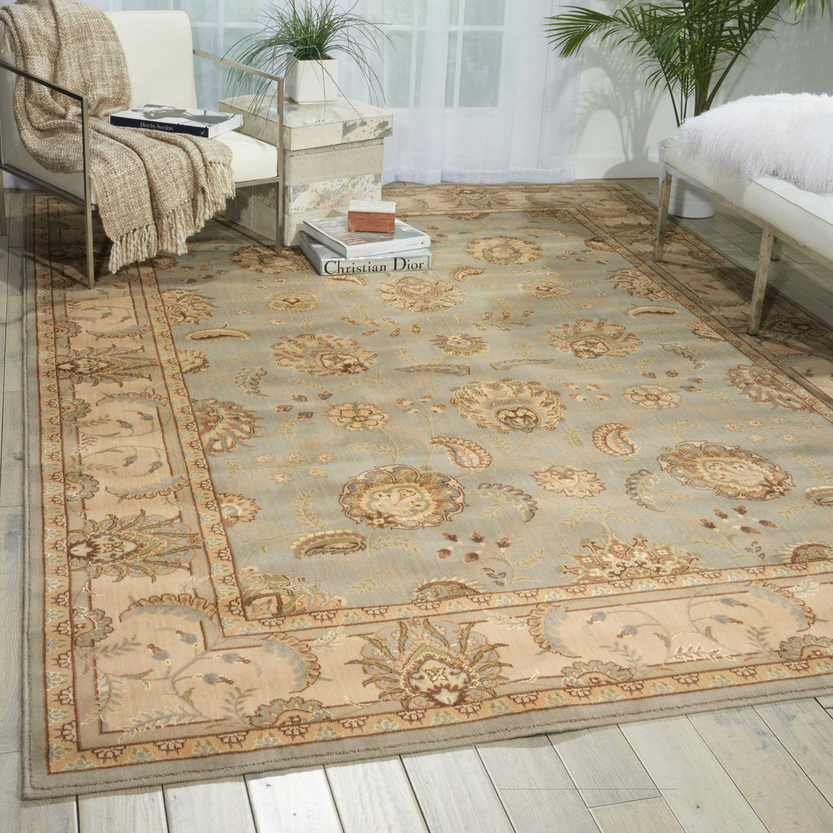 Persian Empire PE22 Aqua Rug - room scene