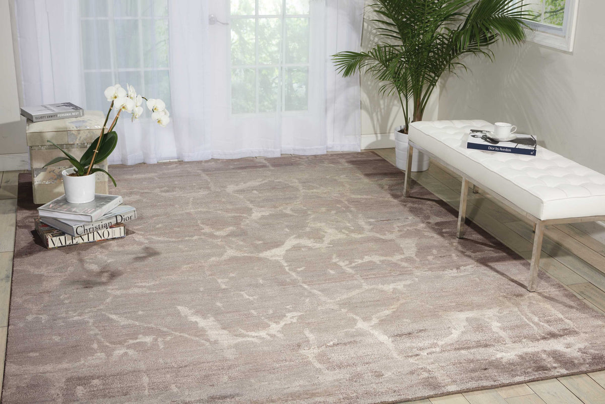 Silk Shadows SHA02 Silver Rug - room scene
