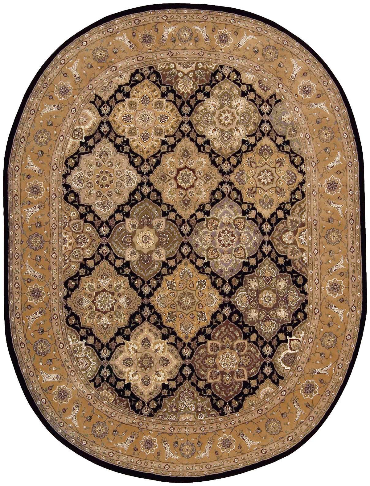 Nourison 2000 2211A Black Rug - Oval