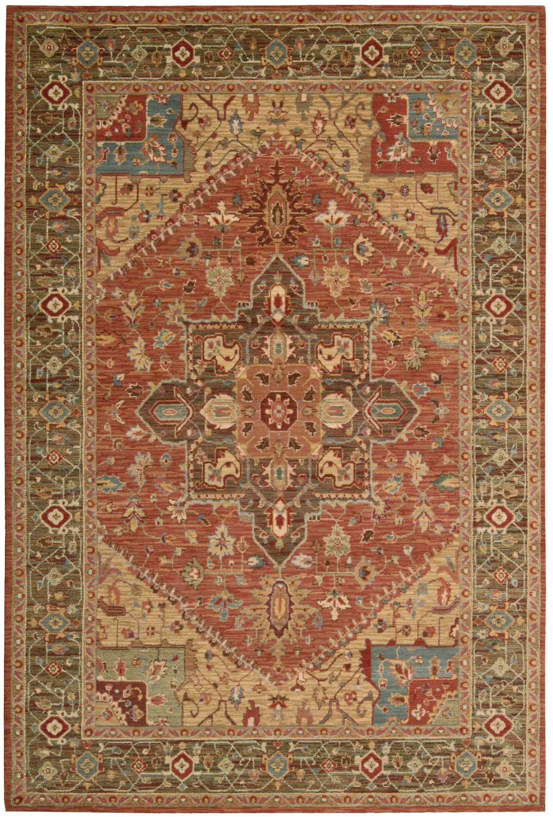 Living Treasures LI01 Rust Rug - Rectangle