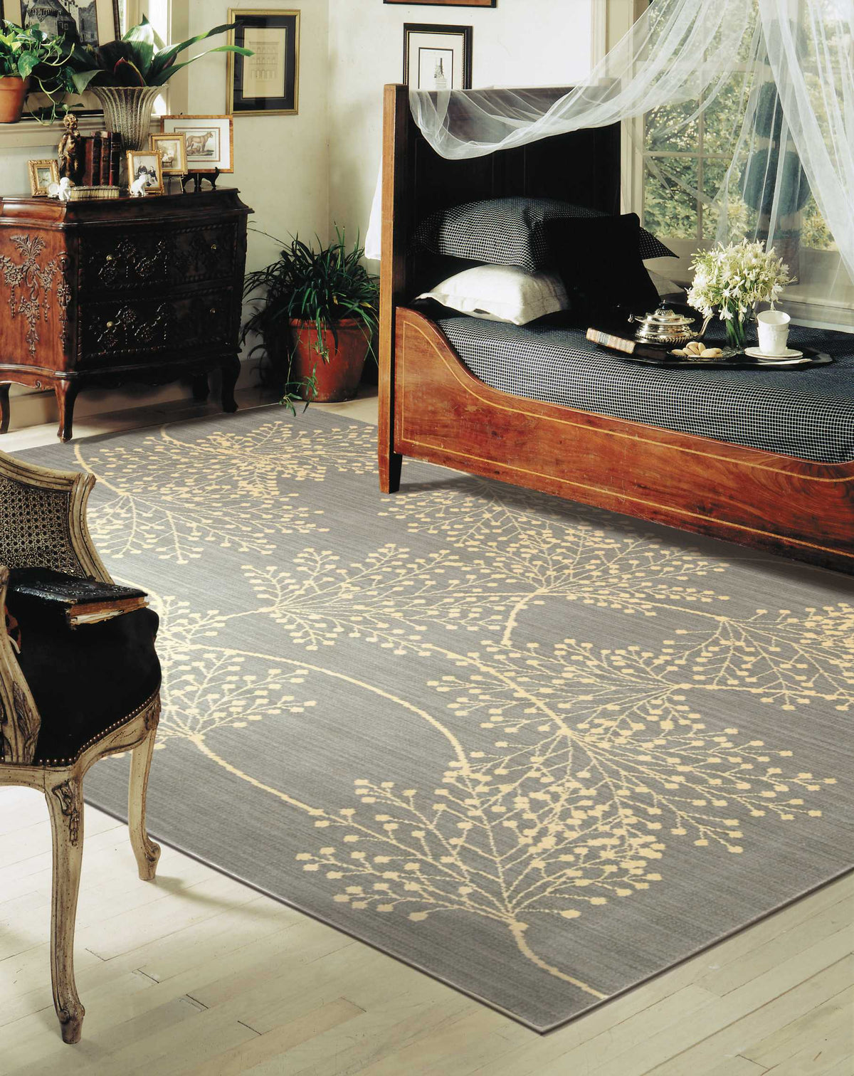 Capri CAP1 Slate Rug - room scene