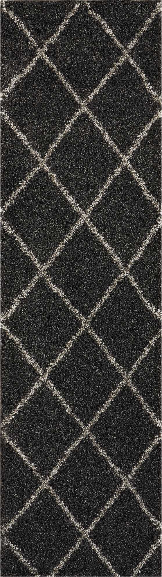 Brisbane BRI03 Charcoal Rug - Runner