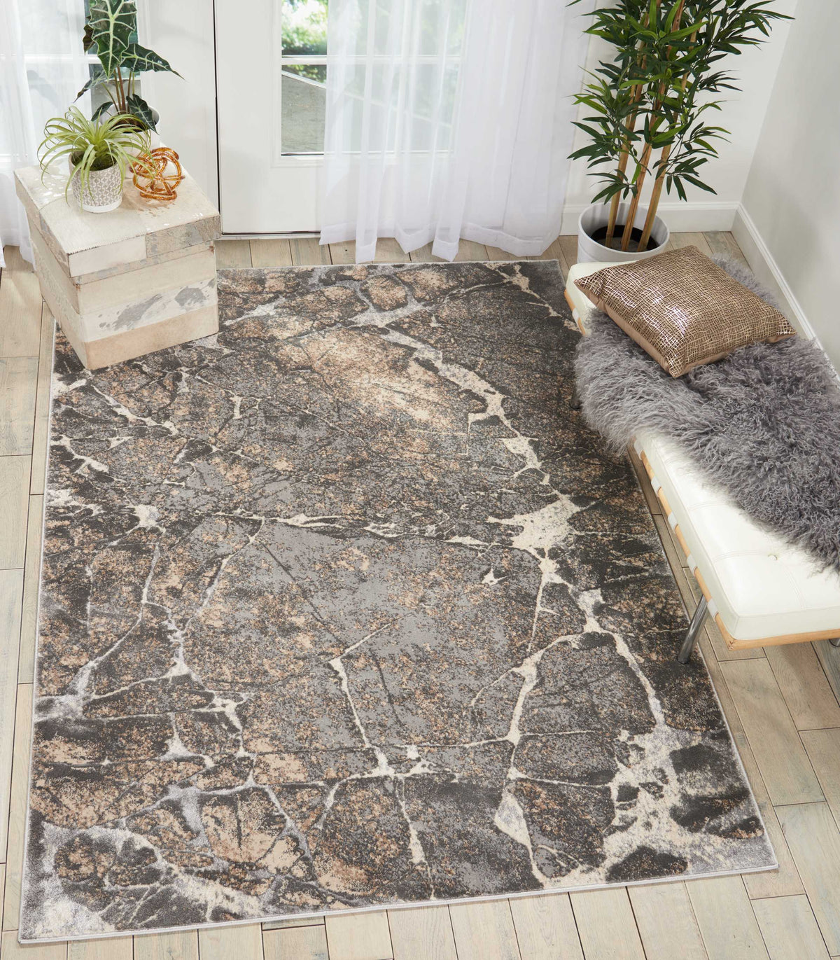 Heritage KI351 Grey Rug - room scene