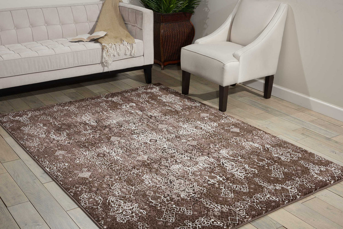 Karma KRM04 Mocha Rug - room scene