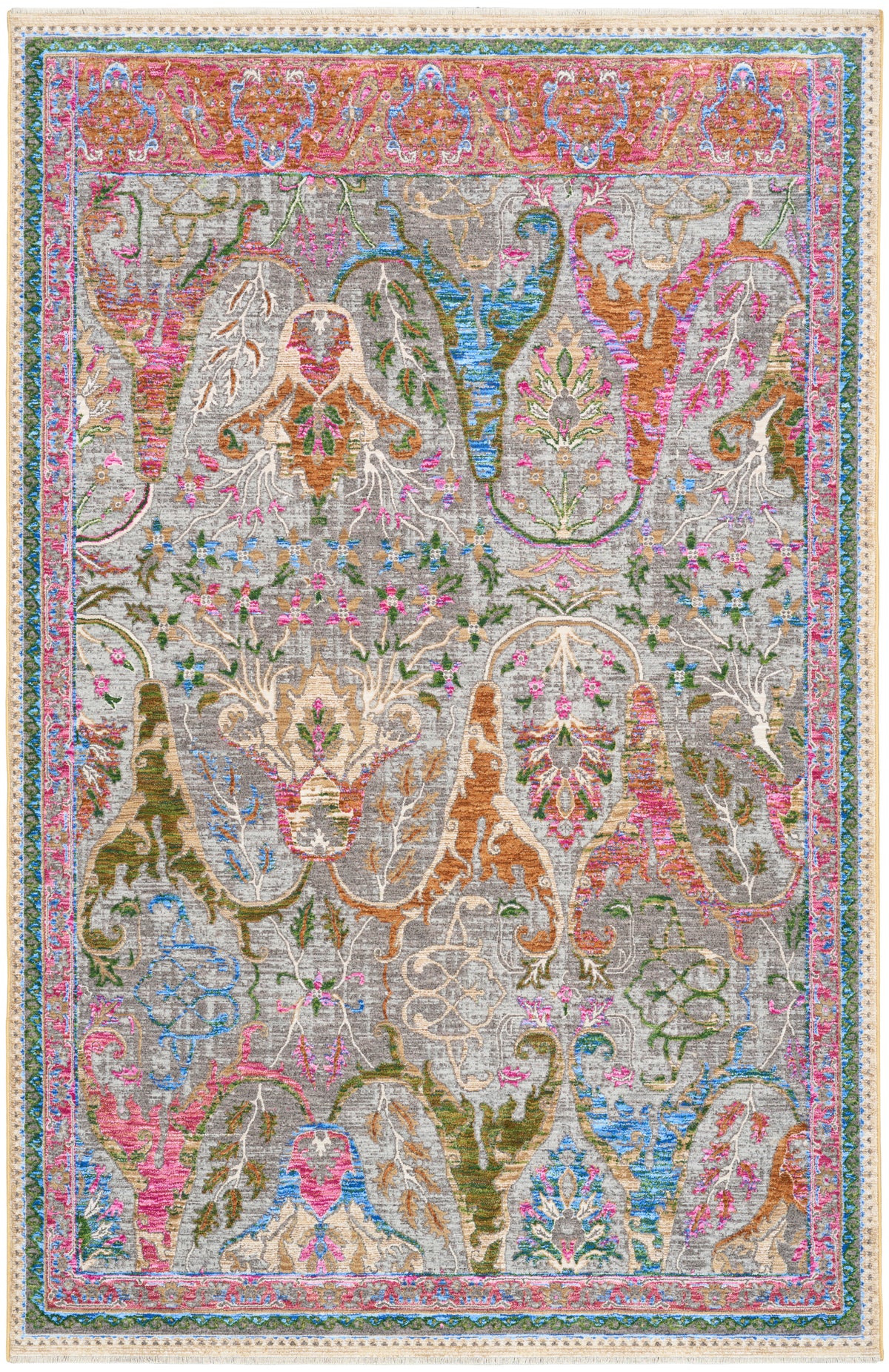 Vintage Harmony VHH03 Pink Multicolor Rug - Rectangle